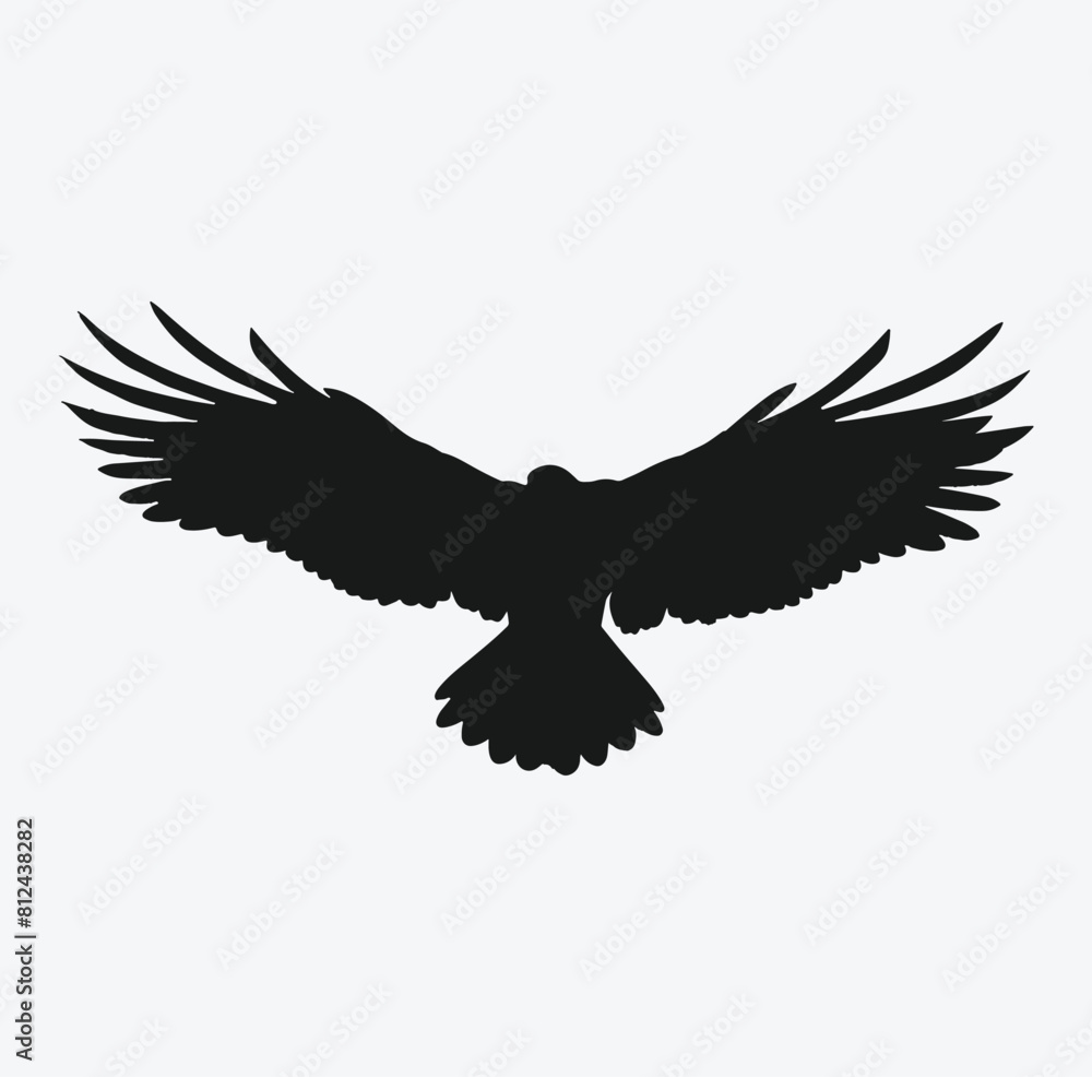 Obraz premium Majestic Eagle Silhouette, The Symbol of Freedom and Strength