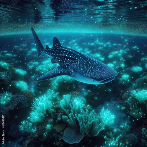 Scenery of Whale Shark in the Ocean