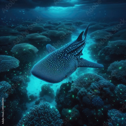 Scenery of Whale Shark in the Ocean