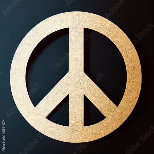 peace symbol against dark background