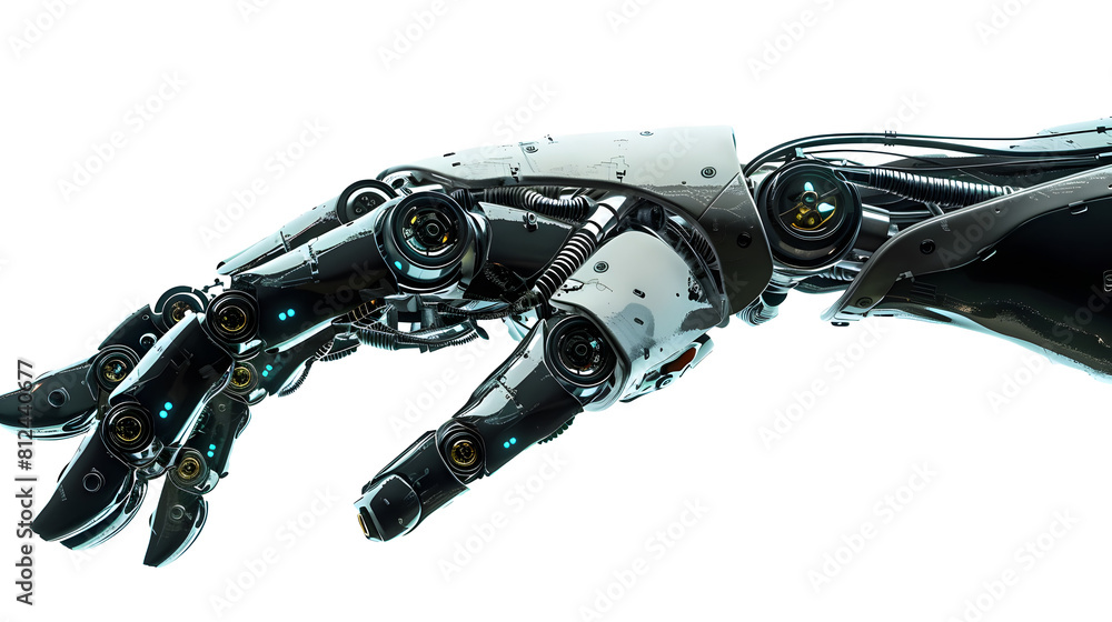 A robot hand isolated on transparent background A robot hand isolated on transparent background