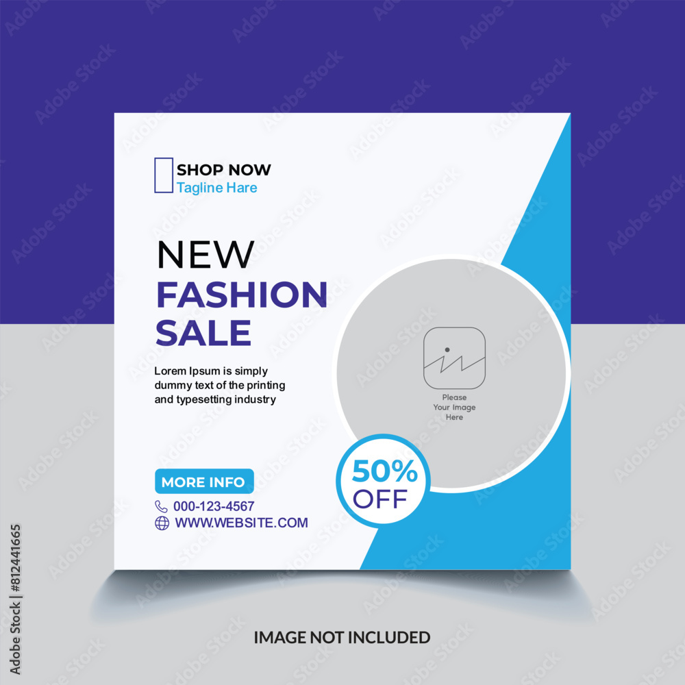 Fototapeta premium fashion sale ads post design