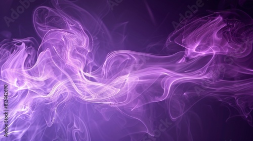 A purple smoke on a black background