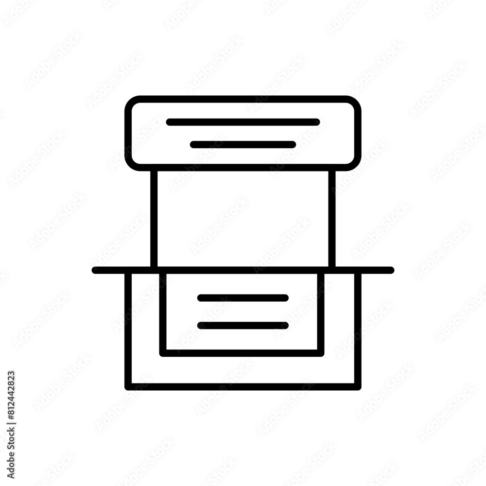 Exhibition stand outline icons, minimalist vector illustration ,simple transparent graphic element .Isolated on white background