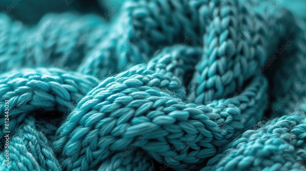 Big knitting in turquoise Big knitting in turquoise