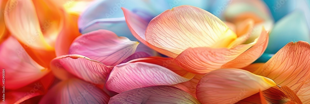 Obraz premium Background of rose petals. Delicate texture. A holiday card for Valentine's Day or Women's Day, a wedding.