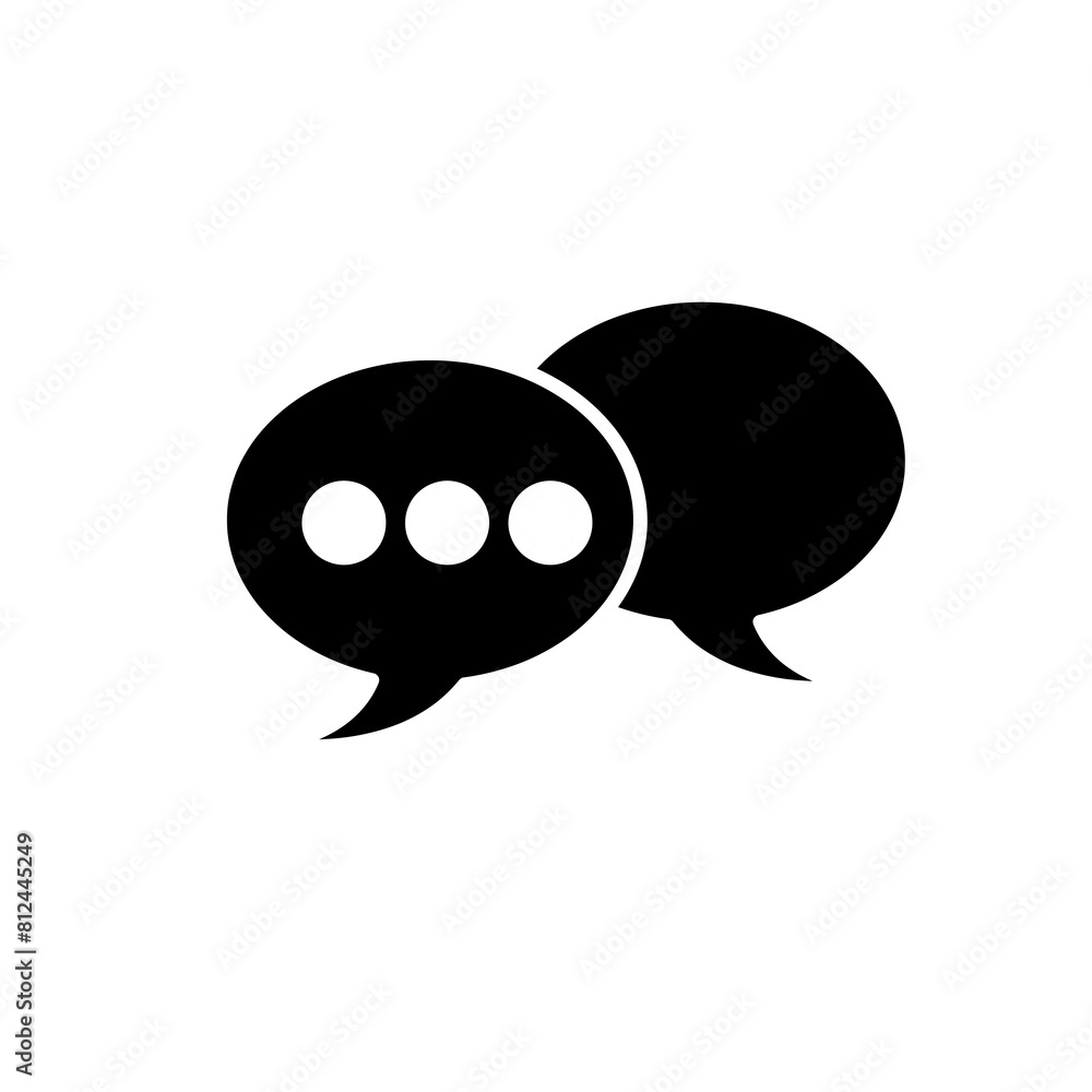 Fototapeta premium speech bubbles solid icon, vector flat trendy style illustration for web and app..eps