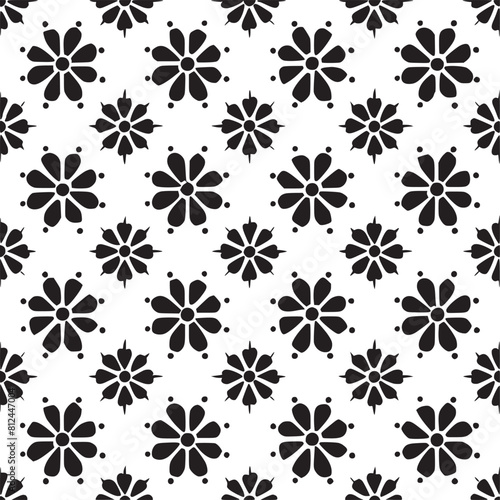 Pattern vector black and white © MDMASUD