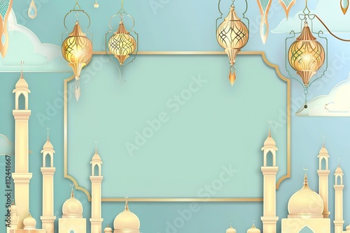 ramadan kareem banner background design illustration