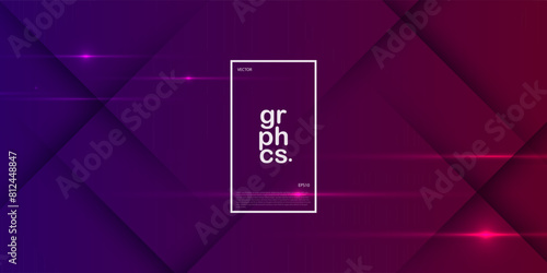 Modern premium geometric dark purple violet background design template. Cross shadow and light elements. Eps10 vector