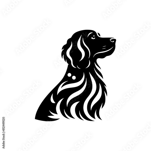 Tableau sur toile Dog Silhouette- English Springer Spaniel vector silhouette- English Springer Spaniel Illustration- Minimalist English Springer Spaniel Vector Silhouette