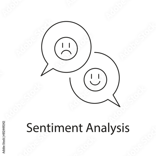 Sentiment Analysis icon. Vector Icon Design