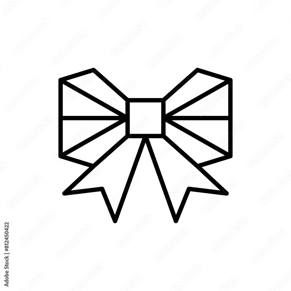 Origami ribbon outline icons, minimalist vector illustration ,simple transparent graphic element .Isolated on white background Origami ribbon outline icons, minimalist vector illustration ,simple transparent graphic element .Isolated on white background
