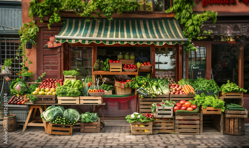 At the street market with natural products, farmers present their rich harvests of fruit and vegetables. This colorful market is an opportunity to taste fresh flavors © Sawyer0