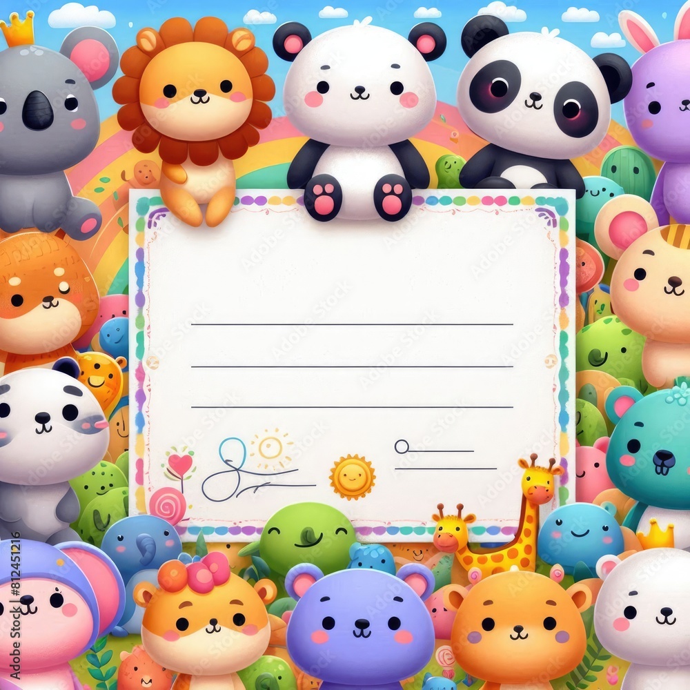 Zoo Animals Themed Certificate Design: Creativity with Wild Creatures Zoo Animals Themed Certificate Design: Creativity with Wild Creatures