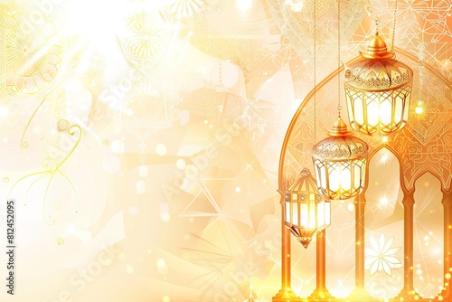 Pattern background for greeting the arrival of Ramadan day