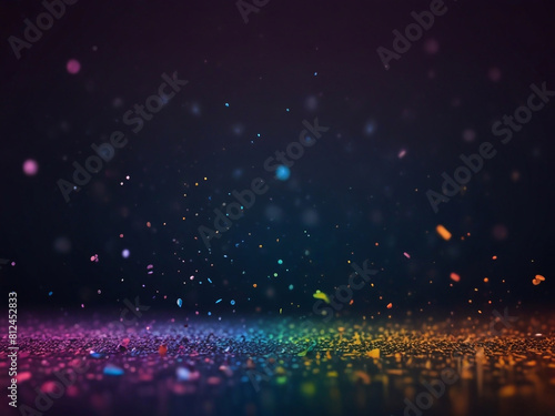 vivid water effect, wet effects, confetti, and space a luminous background bursting with colorful brilliance ai generative