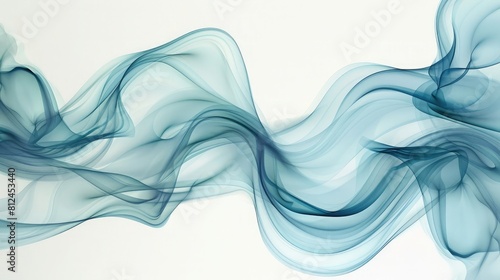 This image captures the dynamic movement of swirling blue lines with a gradient pale background, evoking a sense of fluidity
