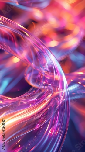 Tech energy lines  wideangle  in a dance of colors  soft light  abstract future essence