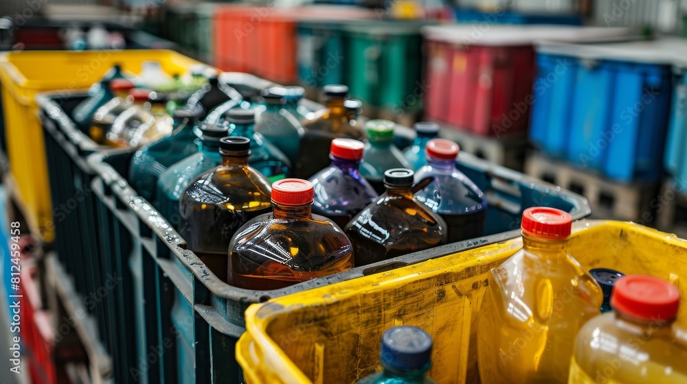 Chemical waste bottles 