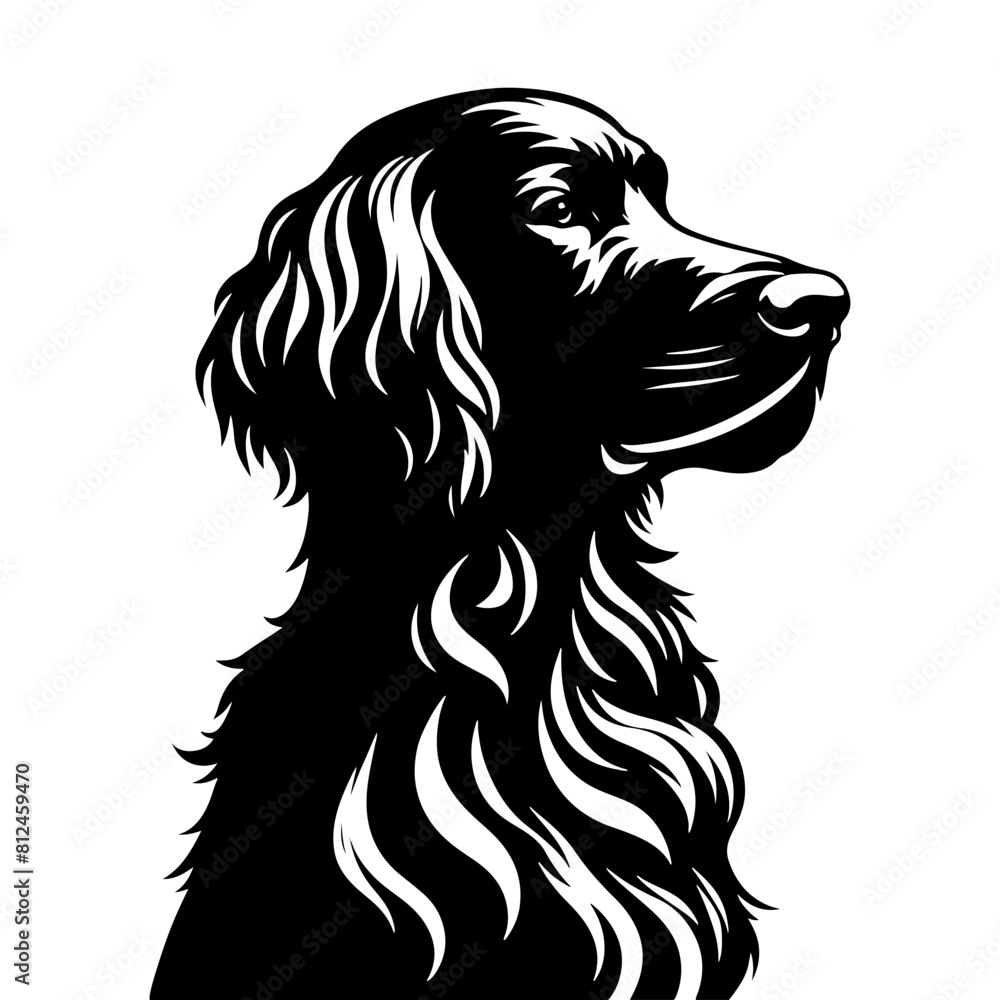 Irish Setter Dog Silhouette - Elegance and Strength Captured in Minimalist Form- Minimalist Irish Setter Dog Vector- Irish Setter Dog Illustration.