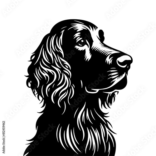 Irish Setter Dog Silhouette - Elegance and Strength Captured in Minimalist Form- Minimalist Irish Setter Dog Vector- Irish Setter Dog Illustration.