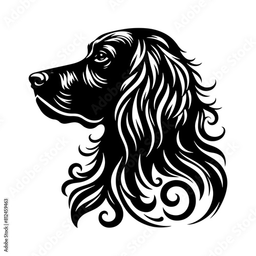 Irish Setter Dog Silhouette - Elegance and Strength Captured in Minimalist Form- Minimalist Irish Setter Dog Vector- Irish Setter Dog Illustration.