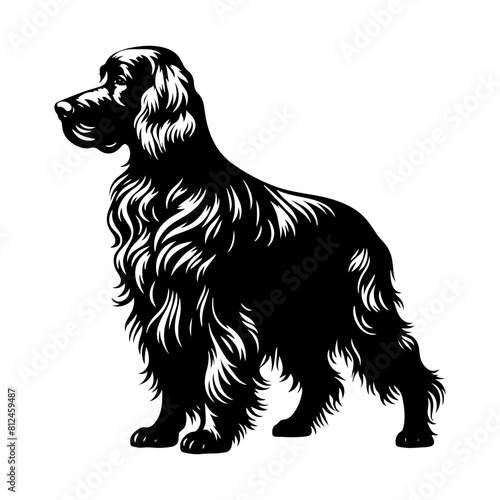 Irish Setter Dog Silhouette - Elegance and Strength Captured in Minimalist Form- Minimalist Irish Setter Dog Vector- Irish Setter Dog Illustration.