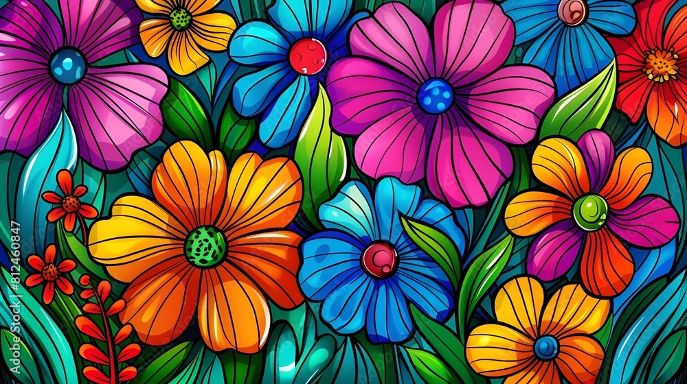 seamless pattern with flowers seamless pattern with flowers