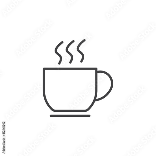Beverage Icon Set. Tea and Coffee Vector Symbol. Hot Drink Sign. Morning Beverage Icon.