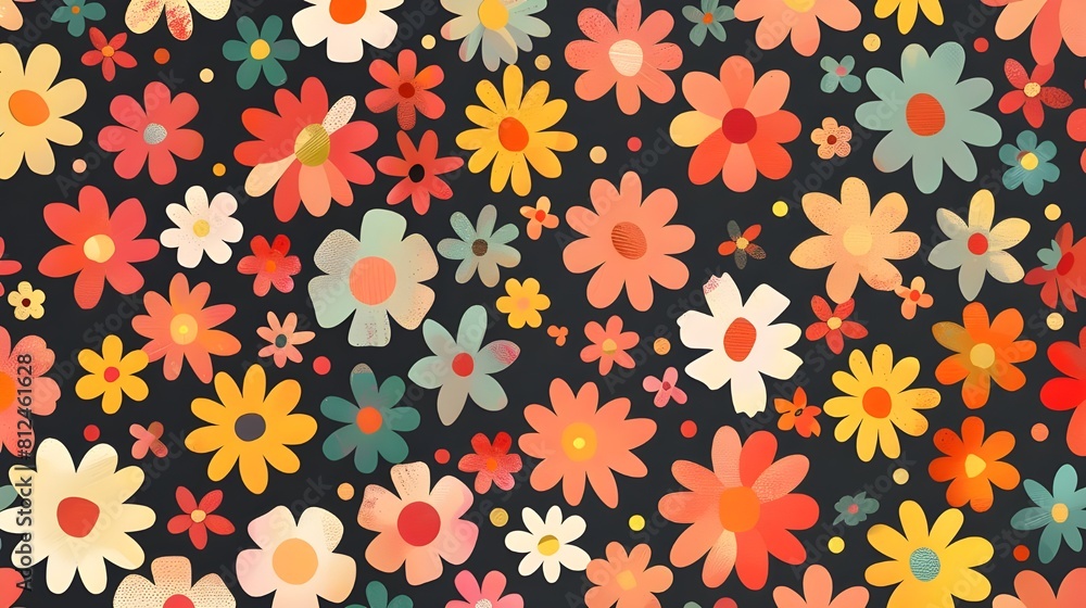 Seamless Floral Pattern Illustration – Delicate Flower Design for Textiles and Wallpaper Seamless Floral Pattern Illustration – Delicate Flower Design for Textiles and Wallpaper