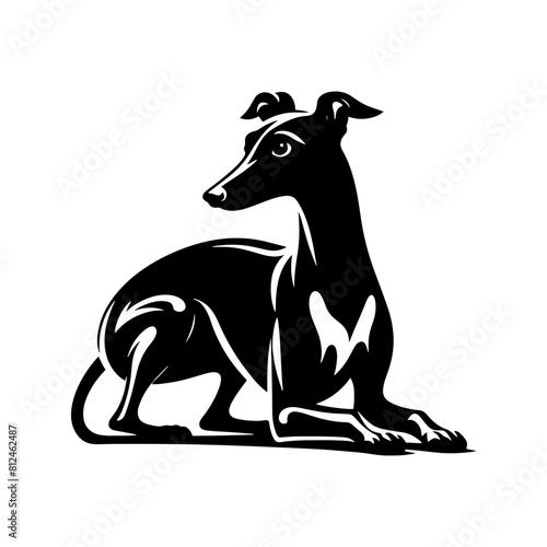 Italian Greyhound Silhouette - Graceful Lines Capture the Beauty and Speed of this Elegant Breed- Italian Grey Hound Illustration- minimalist Italian grey hound vector.