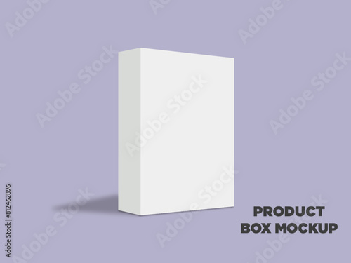White product folding box mockup design