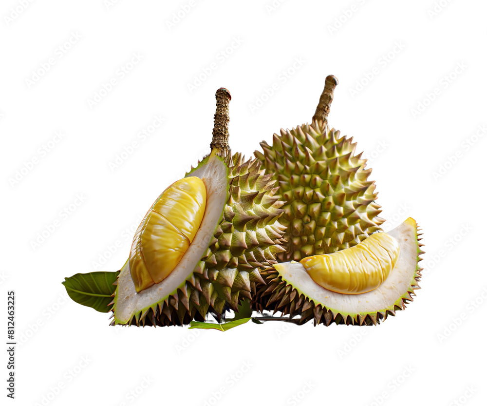 Naklejka premium _Durian_Hyperrealistic_Highly_Detailed