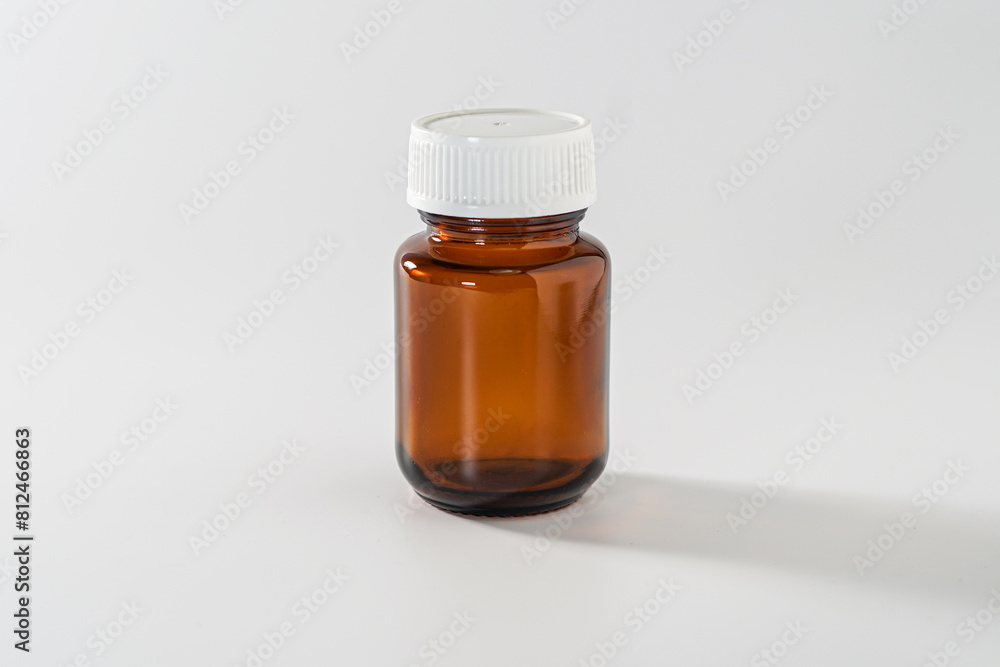transparent empty bottle MEDICINE transparent empty bottle MEDICINE
