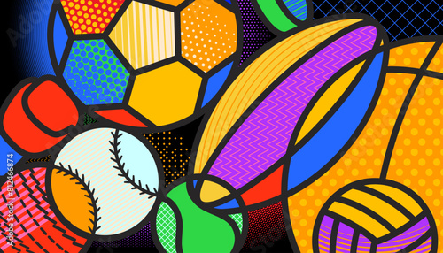 Sports background design with abstract colorful template. Sport concept