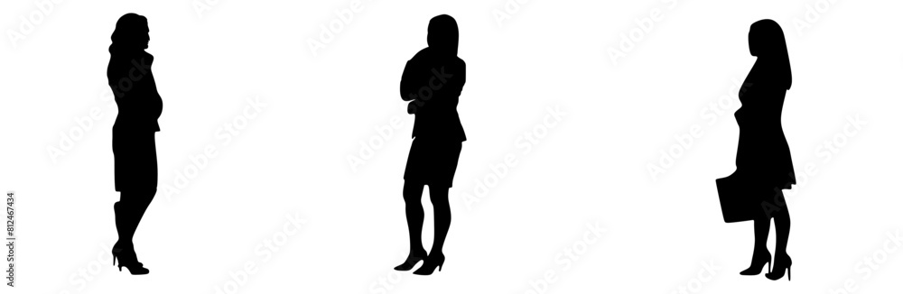 silhouette of a woman , office employees silhouette of a woman , office employees