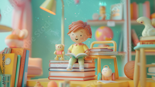 child reading a book