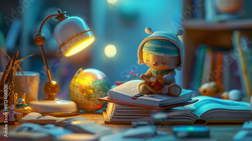 child reading a book