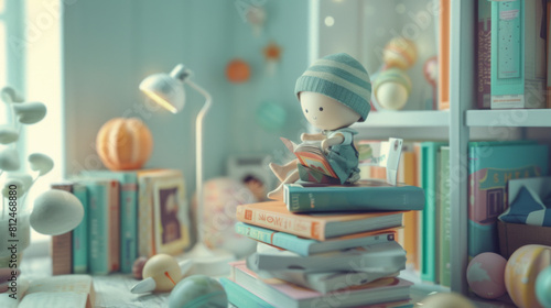 child reading a book