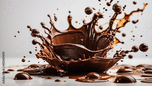 Thick chocolate splash