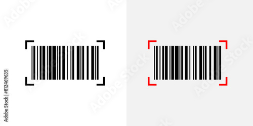 Product Scanning Icon Set. SKU and Barcode Vector Symbol.