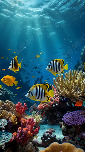 Fototapeta Naklejka Na Ścianę i Meble -  coral reef and fish