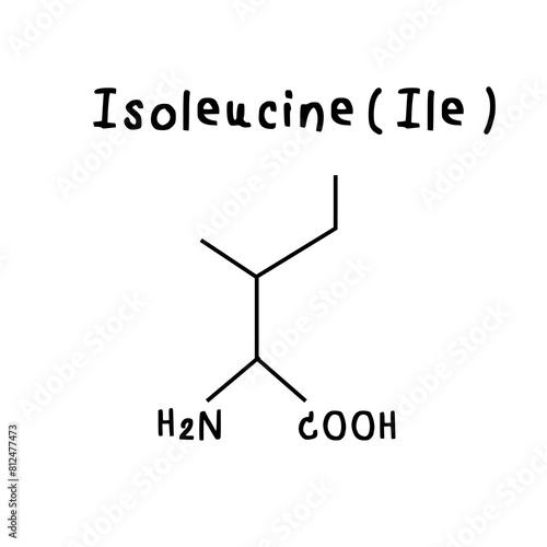 Isoleucine chemical structure illustration