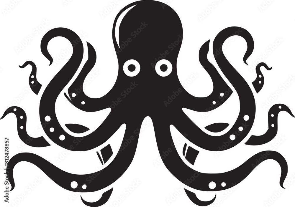 Octopus cute cartoon tattoo icon Octopus cute cartoon tattoo icon