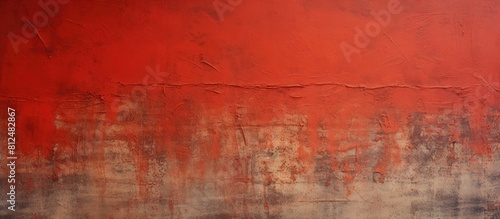 An abstract background featuring a red plastered wall with a textured finish Perfect for adding a copy space image