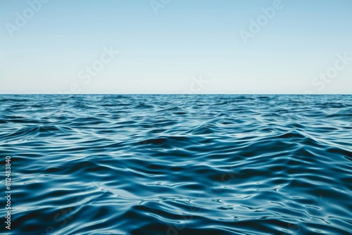 An expansive view of the ocean surface with gentle ripples