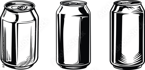 Hand drawn soda can silhouette