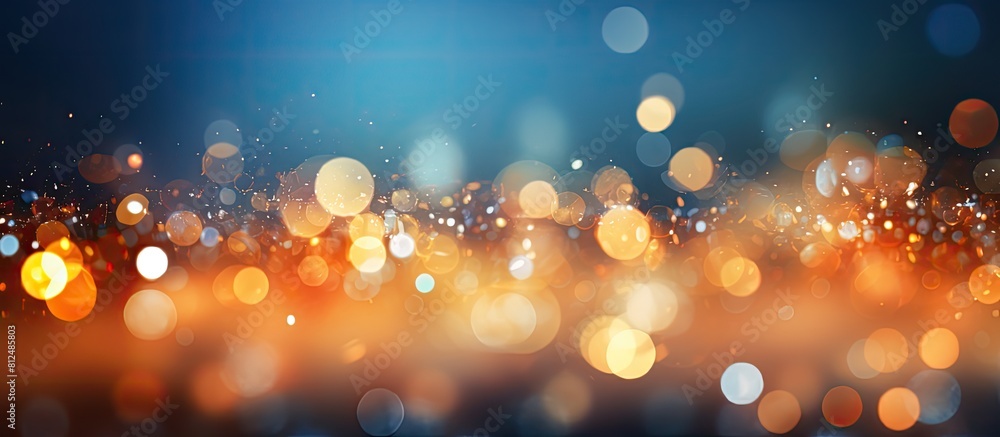 A festive Christmas bokeh captures the essence of the holiday season with a vibrant and magical display of lights on a bokeh background. Creative banner. Copyspace image
