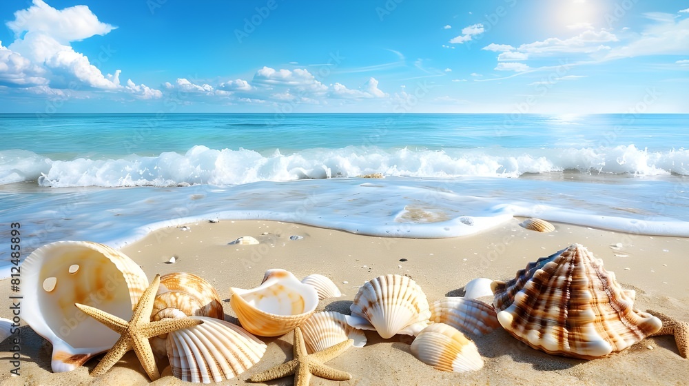 Travel destination, view on sandy beach, sun, sky, white clouds, beautiful landscape, summer holidays, vacation, travel Travel destination, view on sandy beach, sun, sky, white clouds, beautiful landscape, summer holidays, vacation, travel